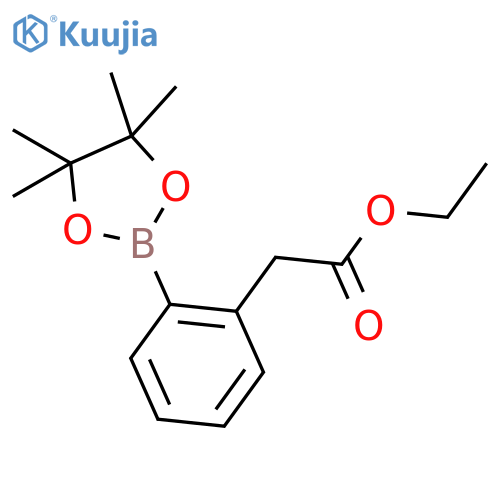 (2-Ethoxycarbonylmethylphenyl)boronic acid, pinacol ester structure