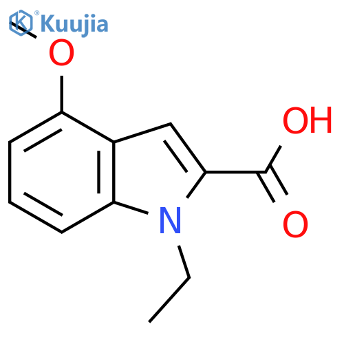 1-Ethyl-4-methoxy-1h-indole-2-carboxylic acid structure