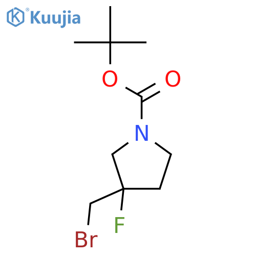 Tert-butyl 3-(bromomethyl)-3-fluoropyrrolidine-1-carboxylate structure