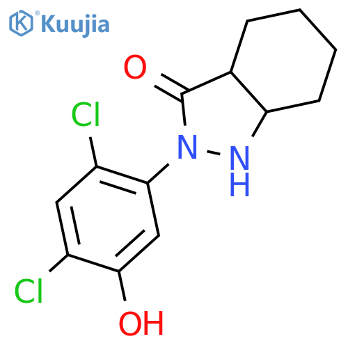 2-(2,4-dichloro-5-hydroxyphenyl)octahydro-3H-indazol-3-one structure