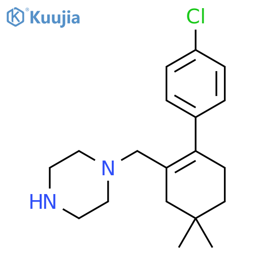 1-((4'-Chloro-4,4-dimethyl-3,4,5,6-tetrahydro-[1,1'-biphenyl]-2-yl)methyl)piperazine structure