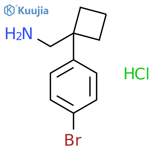 (1-(4-Bromophenyl)cyclobutyl)methanamine hydrochloride structure