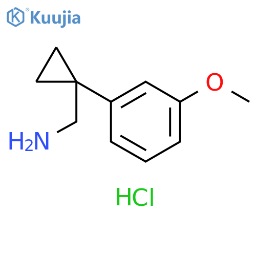 1-(3-methoxyphenyl)cyclopropylmethanamine hydrochloride structure