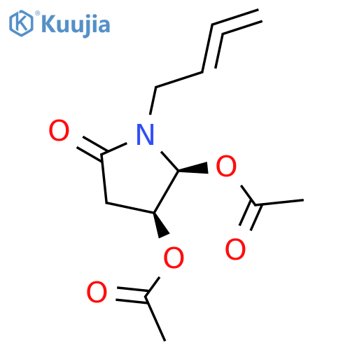 2-Pyrrolidinone, 4,5-bis(acetyloxy)-1-(2,3-butadienyl)-, (4S-cis)- structure