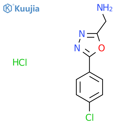 [5-(4-Chlorophenyl)-1,3,4-oxadiazol-2-yl]methanamine hydrochloride structure