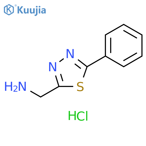 (5-phenyl-1,3,4-thiadiazol-2-yl)methanamine hydrochloride structure