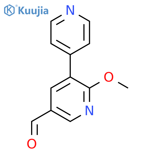 6-Methoxy-5-(pyridin-4-yl)nicotinaldehyde structure