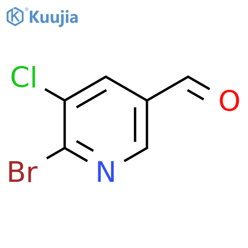 6-bromo-5-chloropyridine-3-carbaldehyde structure
