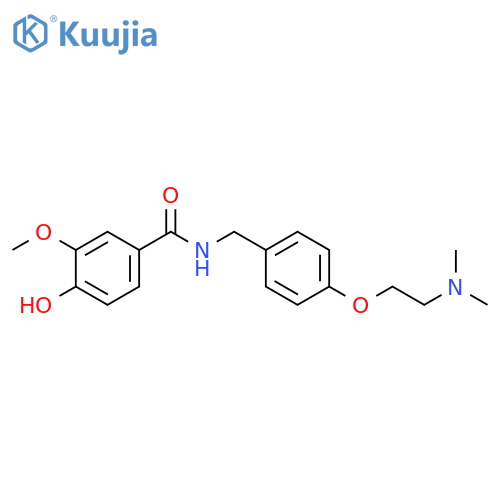 Benzamide,N-[[4-[2-(dimethylamino)ethoxy]phenyl]methyl]-4-hydroxy-3-methoxy- structure