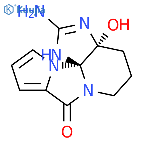 1H,8H-Imidazo[4,5-b]pyrrolo[1',2':3,4]imidazo[1,2-a]pyridin-8-one,2-amino-3a,4,5,6-tetrahydro-3a-hydroxy-, (3aR,12aR)-rel- (9CI) structure