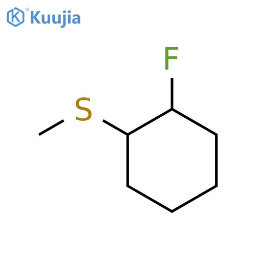 Cyclohexane,1-fluoro-2-(methylthio)-, (1R,2R)-rel- structure