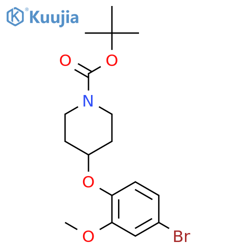 tert-Butyl 4-(4-bromo-2-methoxyphenoxy)piperidine-1-carboxylate structure