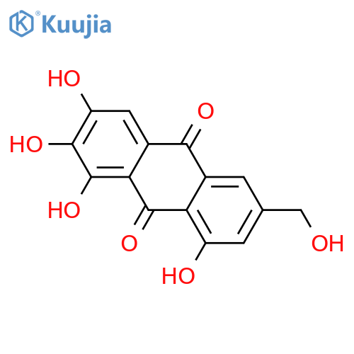 1,2,3,8-Tetrahydroxy-6-(hydroxymethyl)anthraquinone structure