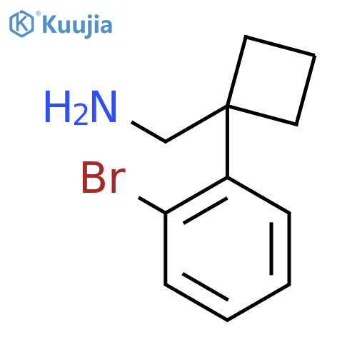 1-[1-(2-bromophenyl)cyclobutyl]methanamine structure