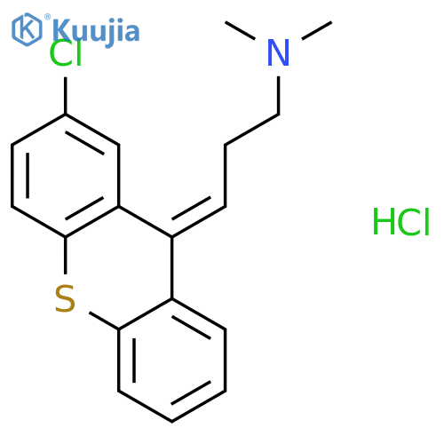 1-Propanamine, 3-(2-chloro-9H-thioxanthen-9-ylidene)-N,N-dimethyl-,hydrochloride structure