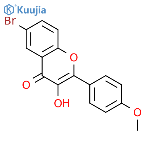 4H-1-Benzopyran-4-one, 6-bromo-3-hydroxy-2-(4-methoxyphenyl)- structure
