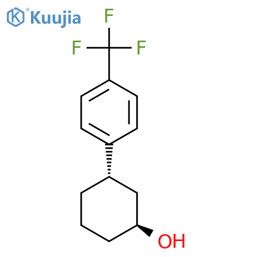 Cyclohexanol, 3-[4-(trifluoromethyl)phenyl]-, trans- structure