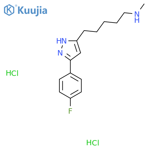 {5-5-(4-Fluorophenyl)-2H-pyrazol-3-ylpentyl}(methyl)amine Dihydrochloride structure