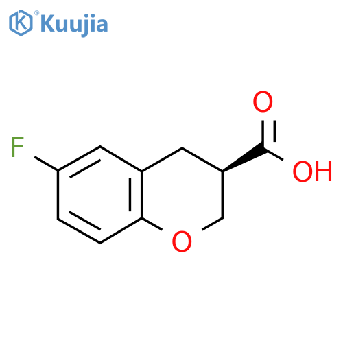 (3R)-6-fluoro-3,4-dihydro-2H-1-benzopyran-3-carboxylic acid structure