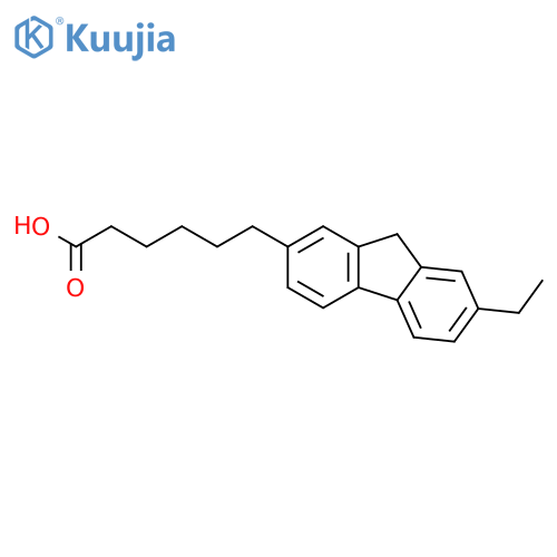 6-(7-ethyl-9H-fluoren-2-yl)hexanoic acid structure