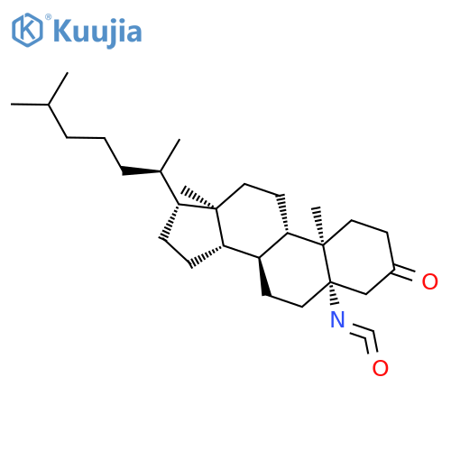 Cholestan-3-one, 5-isocyanato-, (5b)- structure