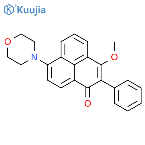 1H-Phenalen-1-one, 3-methoxy-7-(4-morpholinyl)-2-phenyl- structure