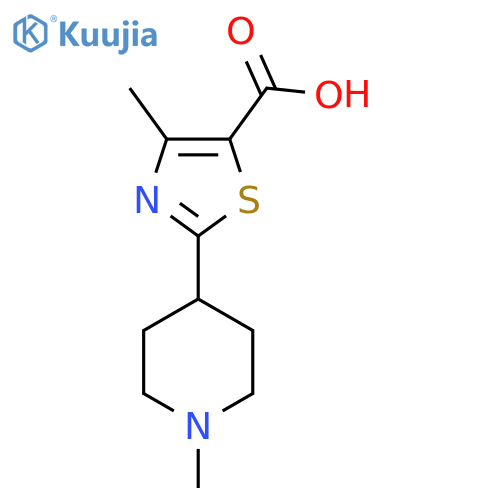 4-Methyl-2-(1-methylpiperidin-4-yl)thiazole-5-carboxylic acid structure