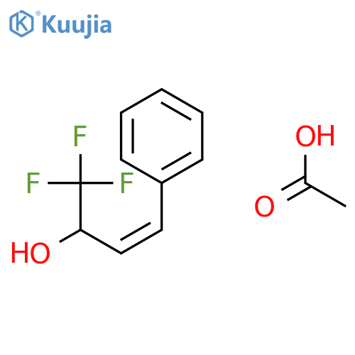 3-Buten-2-ol, 1,1,1-trifluoro-4-phenyl-, acetate, (Z)-(±)- structure