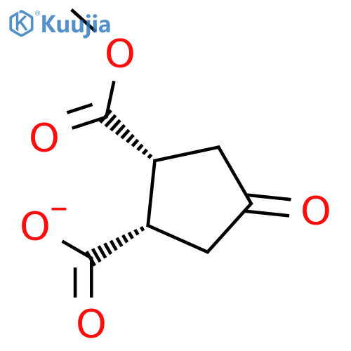 1,2-Cyclopentanedicarboxylic acid, 4-oxo-, monomethyl ester, cis-(±)- structure