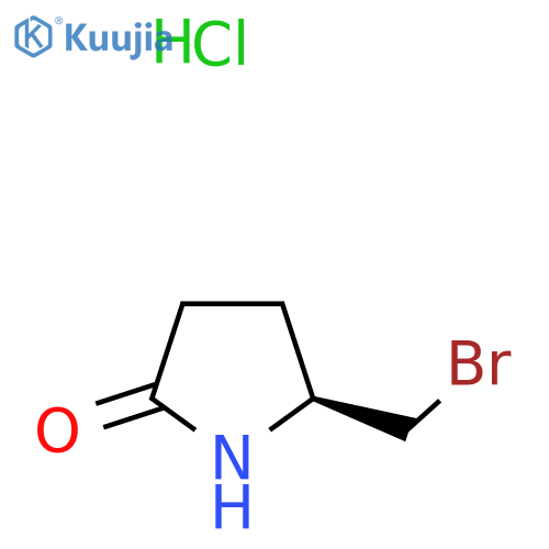 (5S)-5-(bromomethyl)pyrrolidin-2-one hydrochloride structure