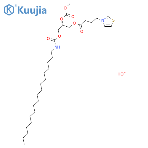 Thiazolium,3-[4-[(2R)-2-[(methoxycarbonyl)oxy]-3-[[(octadecylamino)carbonyl]oxy]propoxy]-4-oxobutyl]-,hydroxide (9CI) structure