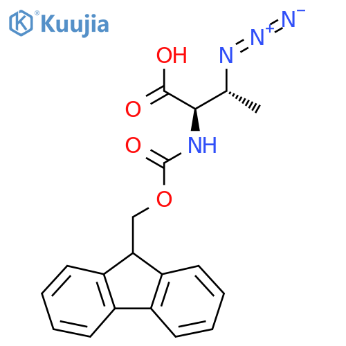 (2R,3R)-3-Azido-2-(9H-fluoren-9-ylmethoxycarbonylamino)butanoic acid structure