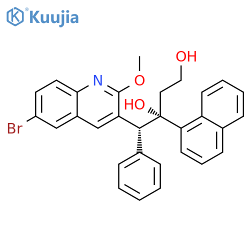 (3S,4R)-4-(6-Bromo-2-methoxy-3-quinolinyl)-3-(1-naphthalenyl)-4-phenyl-1,3-butanediol structure
