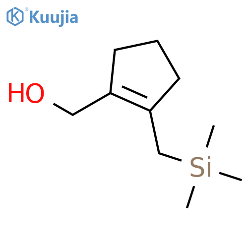 1-Cyclopentene-1-methanol, 2-[(trimethylsilyl)methyl]- structure