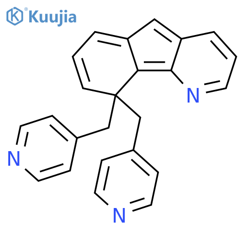 9H-Indeno[1,2-b]pyridine, 9,9-bis(4-pyridinylmethyl)- structure
