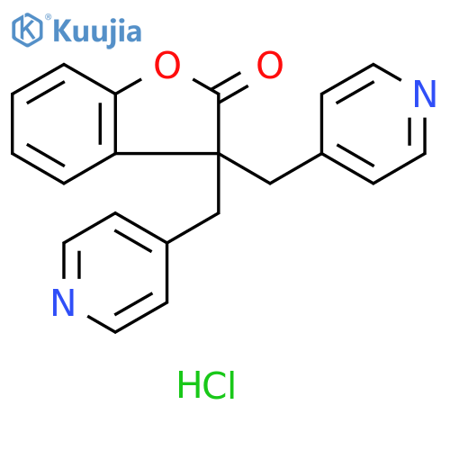 2(3H)-Benzofuranone, 3,3-bis(4-pyridinylmethyl)-, hydrochloride (1:2) structure