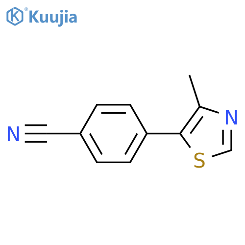 4-(4-Methylthiazol-5-yl)benzonitrile structure