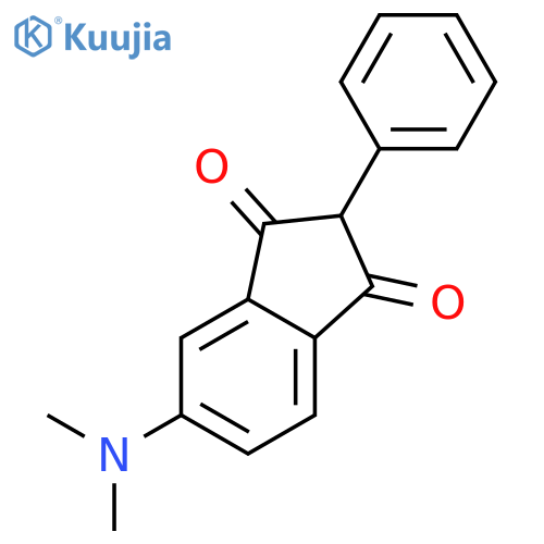 1H-Indene-1,3(2H)-dione, 5-(dimethylamino)-2-phenyl- structure