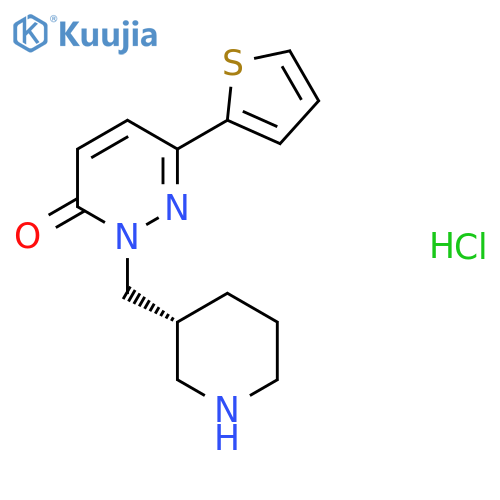 2-[(3R)-Piperidin-3-ylmethyl]-6-(thiophen-2-yl)pyridazin-3-one hydrochloride structure