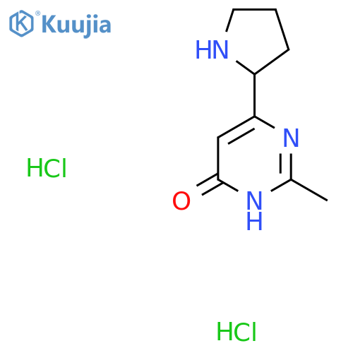 2-Methyl-6-(pyrrolidin-2-yl)pyrimidin-4-ol dihydrochloride structure