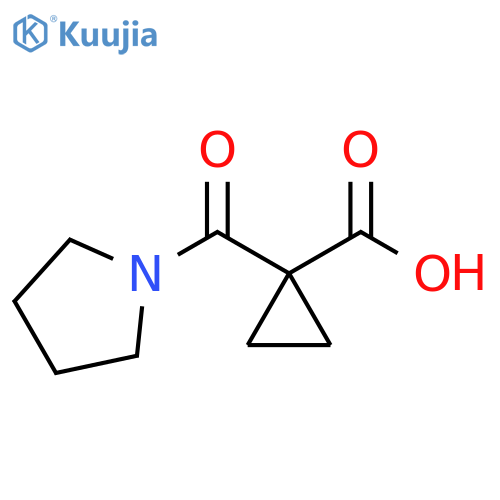 1-(pyrrolidine-1-carbonyl)cyclopropane-1-carboxylic acid structure
