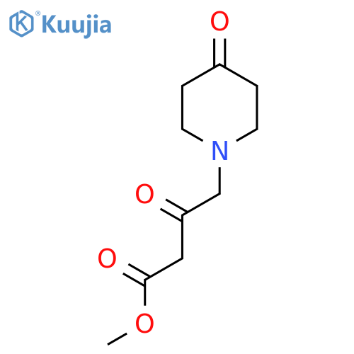 Methyl 3-oxo-4-(4-oxopiperidin-1-yl)butanoate structure