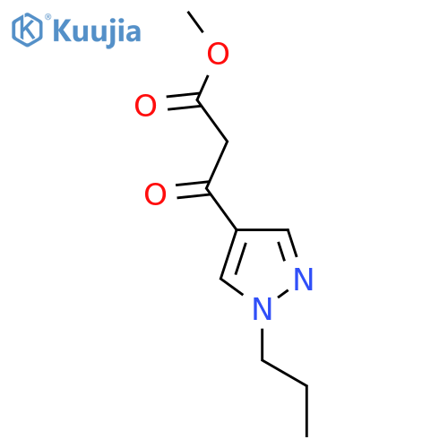 Methyl 3-oxo-3-(1-propyl-1H-pyrazol-4-yl)propanoate structure