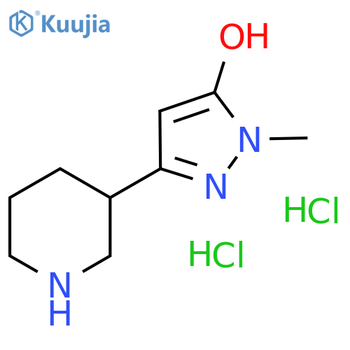 2-Methyl-5-piperidin-3-yl-2H-pyrazol-3-ol dihydrochloride structure