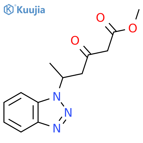 5-Benzotriazol-1-yl-3-oxo-hexanoic acid methyl ester structure
