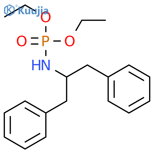 Phosphoramidic acid, [2-phenyl-1-(phenylmethyl)ethyl]-, diethyl ester structure