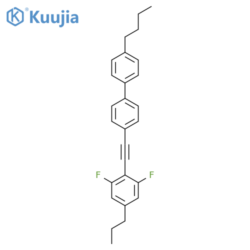 4-Butyl-4'-((2,6-difluoro-4-propylphenyl)ethynyl)-1,1'-biphenyl structure