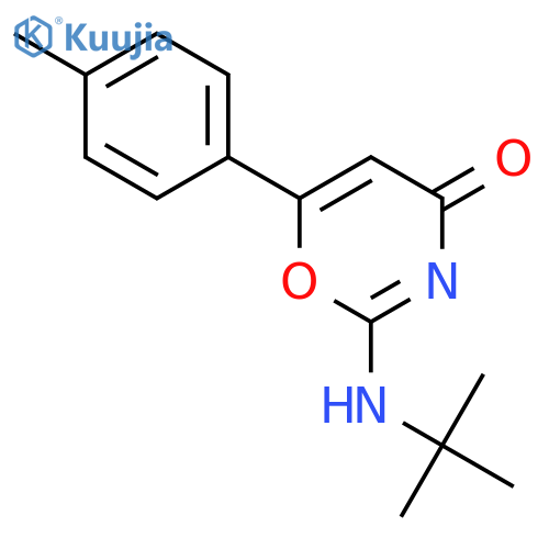 4H-1,3-Oxazin-4-one, 2-[(1,1-dimethylethyl)amino]-6-(4-methylphenyl)- structure