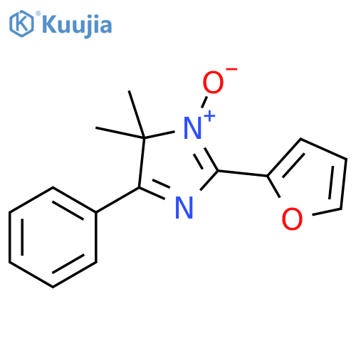 4H-Imidazole, 2-(2-furanyl)-4,4-dimethyl-5-phenyl-, 3-oxide structure