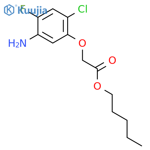 Acetic acid, (5-amino-2-chloro-4-fluorophenoxy)-, pentyl ester structure